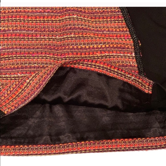 Rachel Roy Black Orange Tweed Skirt Mini - Picture 5 of 5